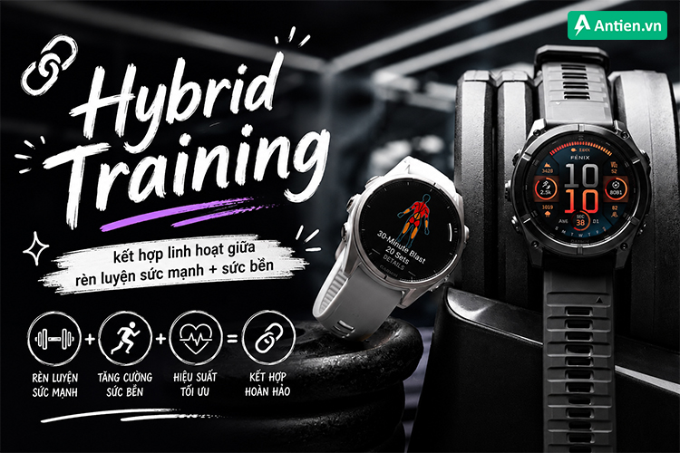 Train Hybrid cùng Fenix 8: Từ Gym tới chạy