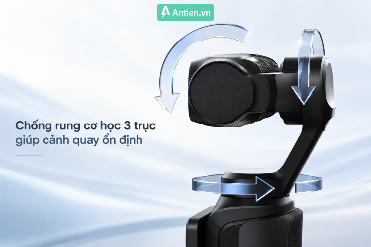 Chống rung cơ học 3 trục giúp cảnh quay ổn định