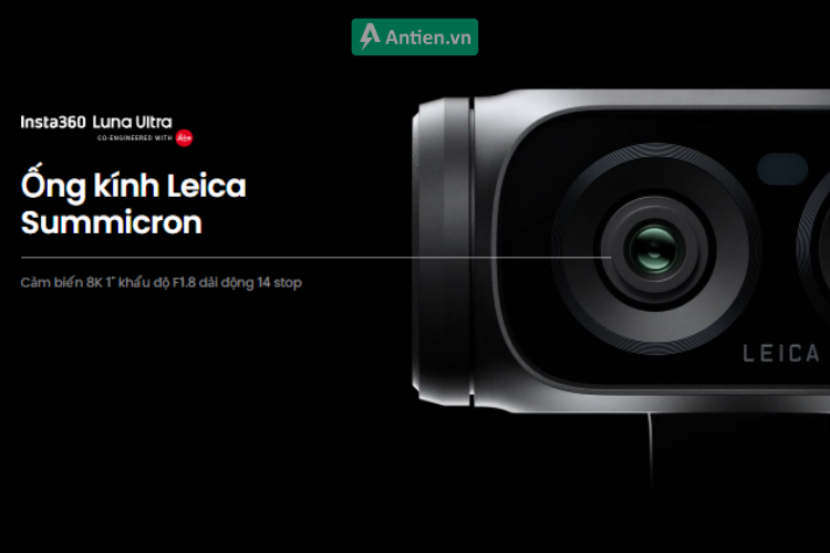 Insta360 Luna Ultra sở hữu ống kính Leica với cảm biến 1 inch 8K