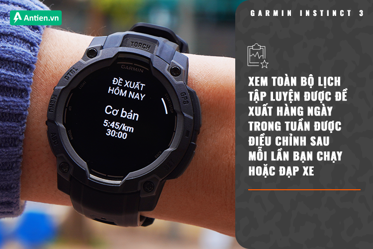 Instinct 3 Solar sẽ đưa ra đề xuất bài tập hàng ngày cho bạn