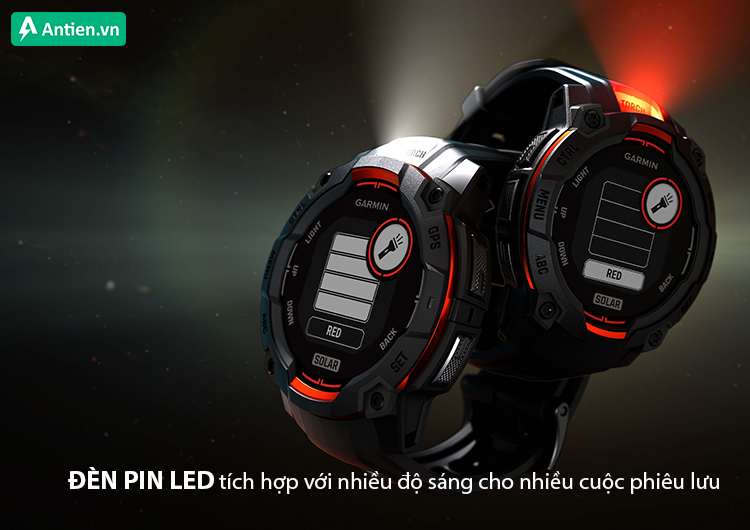 Đèn pin led được tích hợp trên tất cả các mẫu Instinct 3