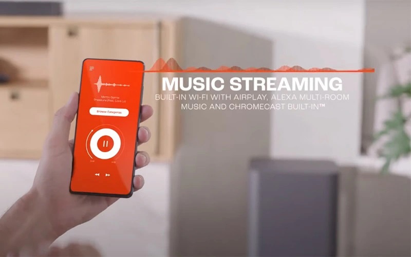 Kết nối đa dạng và phát nhạc thông minh trên loa JBL Bar 1000