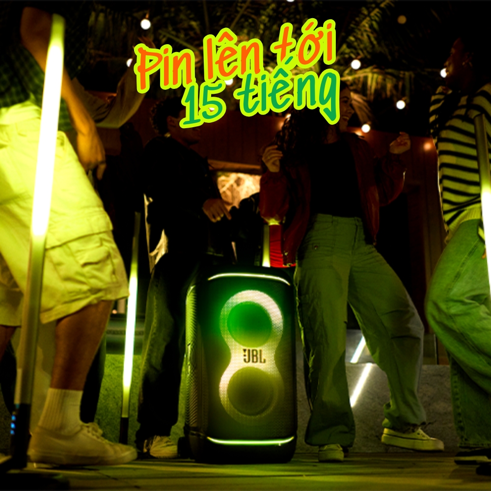 Partybox 520 phát nhạc liên tục 15 giờ, sạc nhanh siêu tốc