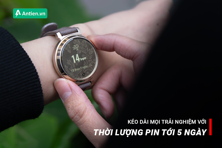 Thỏa sức tập luyện và ghi lại các chỉ số cơ thể với tuổi thọ pin tới 5 ngày sử dụng