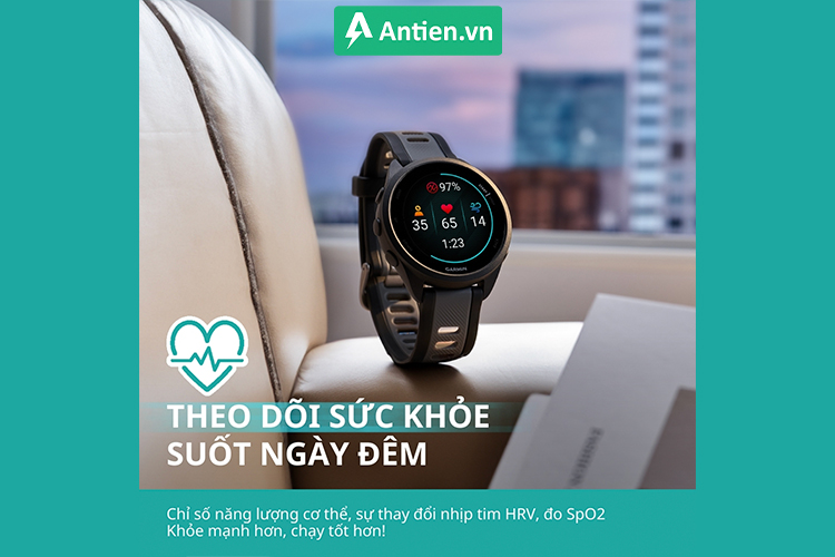 Forerunner 165 cung cấp các chỉ số sức khỏe toàn diện trên cơ thể bạn