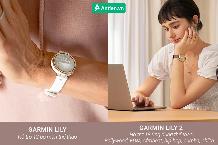 Cùng tích hợp nhiều ứng dụng thể thao khác nhau, nhưng trên Lily 2 bổ sung thêm các bộ môn nhay