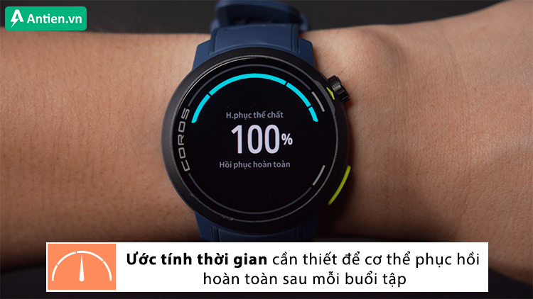 Tính năng thời gian phục hồi giúp bạn lên kế hoạch luyện tập hợp lý và tránh quá tải