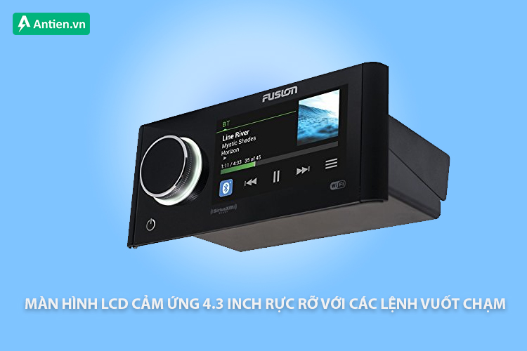 Màn hình cảm ứng bằng kính với các lệnh vuốt chạm tiện lợi