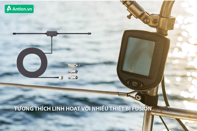 Ăng-ten MS-SA1.8 Stealth cho phépkết nối với nhiều dàn âm thanh Fusion