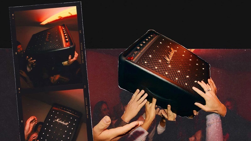 Loa Marshall Bromley 450 nổi bật với hệ thống đèn LED đồng bộ theo nhạc