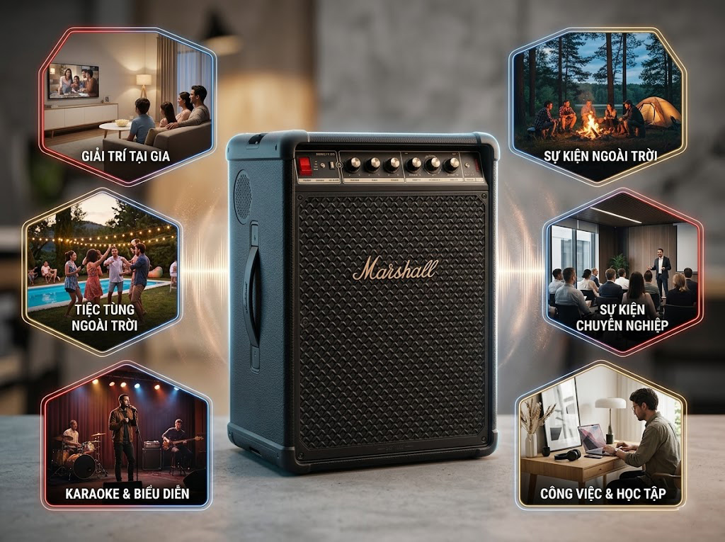 Loa Marshall Bromley 450 phù hợp cho nhiều nhu cầu sử dụng trong cuộc sống