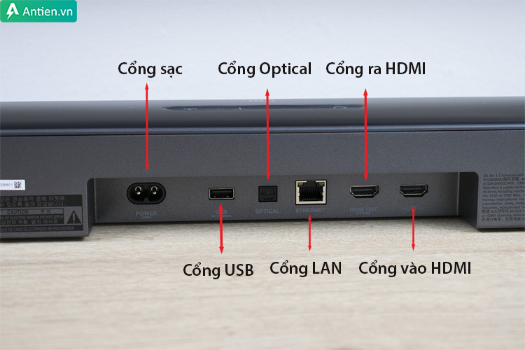 Loa thanh Soundbar sở hữu đầy đủ cổng kết nối liền mạch với TV