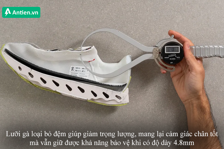 Lưỡi gà mang lại cảm giác chân tốt nhờ độ dày 4.8mm