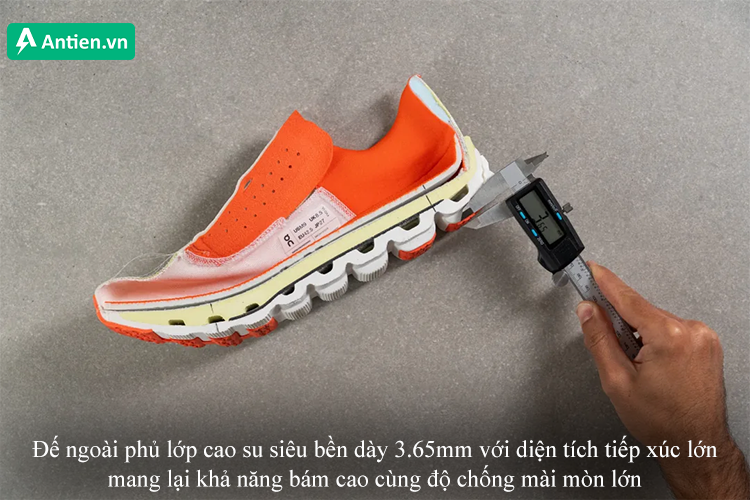 Đế ngoài cao su dày 3.65mm chống mài mòn tốt