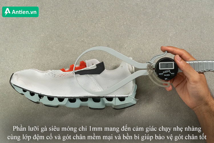 Lưỡi gà siêu mỏng mang đến cảm giác chạy nhẹ nhàng