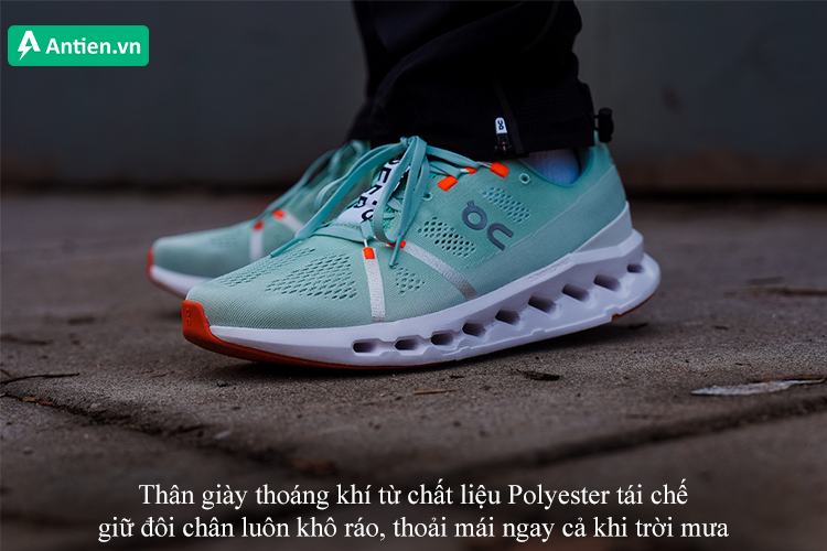 Thân giày từ vải Polyester tái chế thoáng khí