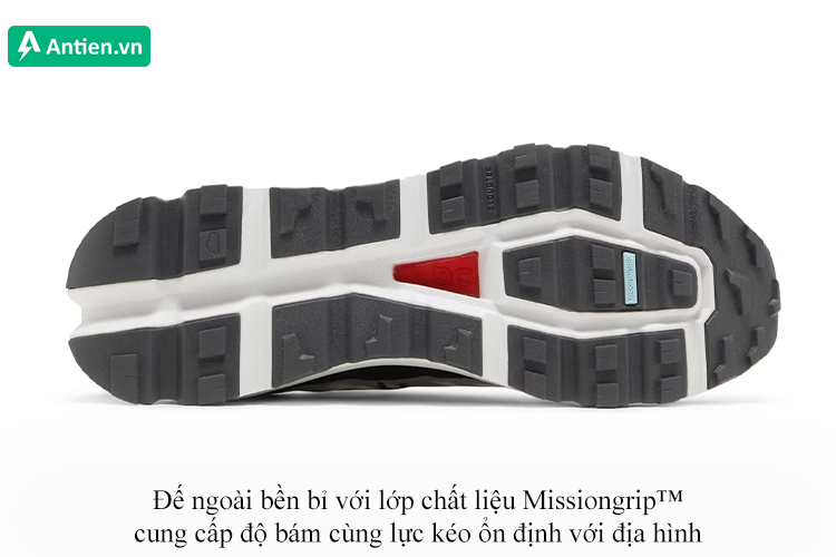 Đế ngoài bền bỉ nhờ chất liệu Missiongrip™