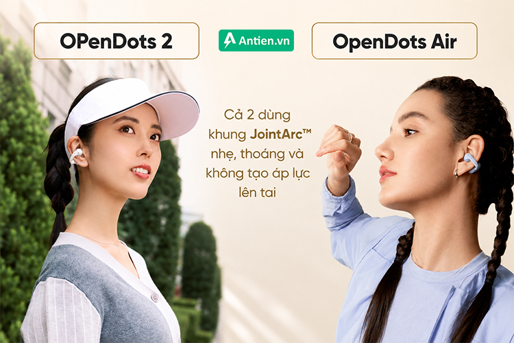 Cả 2 phiên bản tai nghe Shokz đều mang tới sự thoải mái, vừa vặn, ôm nhiều kiểu dáng taiOpenSots 2 mang tới