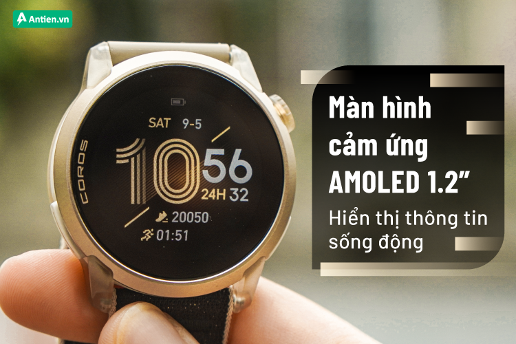Màn hình AMOLED liền mạch, tràn viền mang đến hình ảnh dễ đọc trong mọi điều kiện ánh sáng