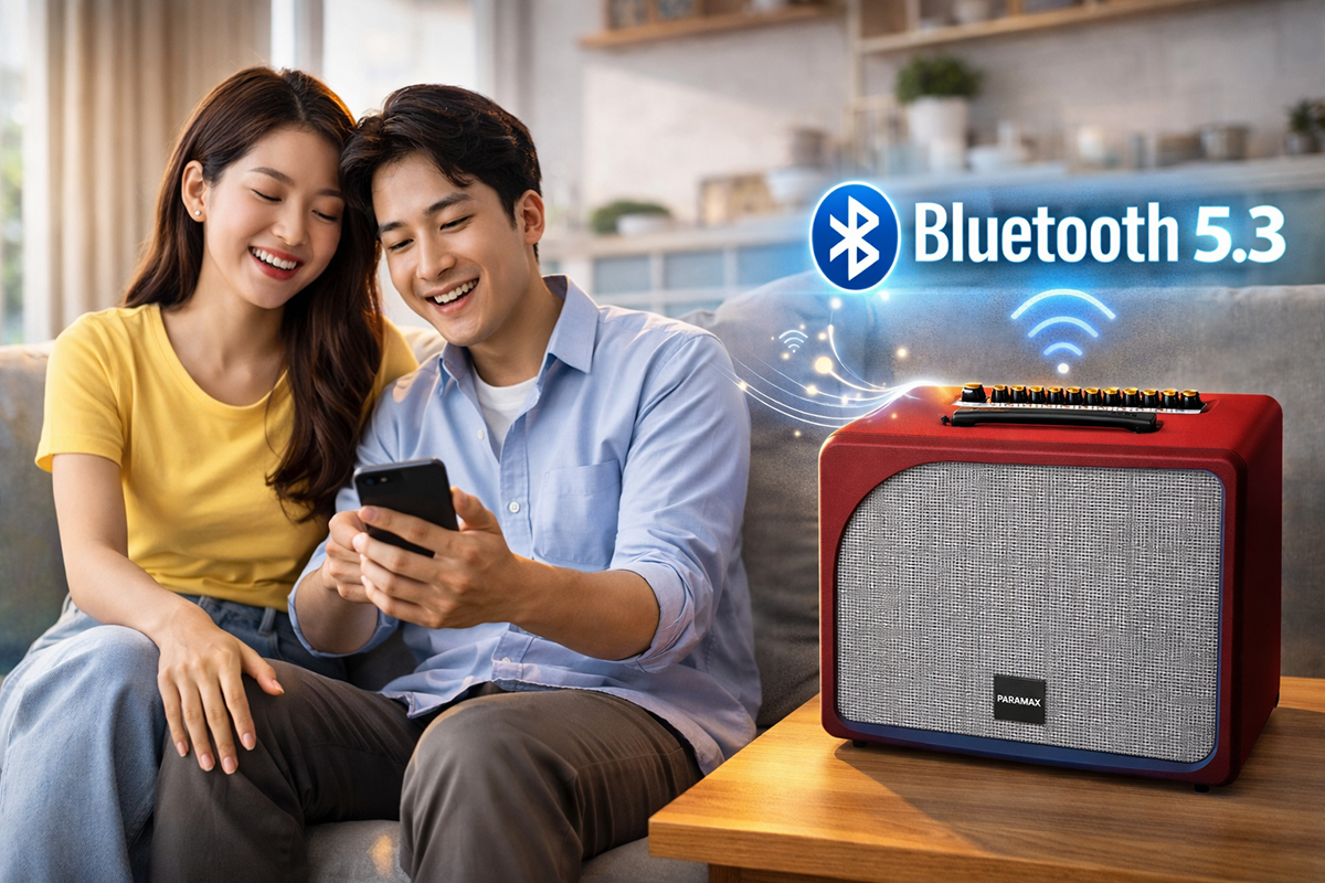 Loa Paramax Evox hỗ trợ kết nối Bluetooth 5.3