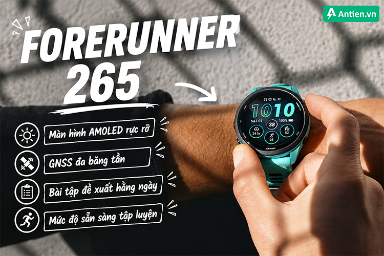 Forerunner 265 dành cho những runner trung cấp, nghiêm túc tập luyện và phá PR