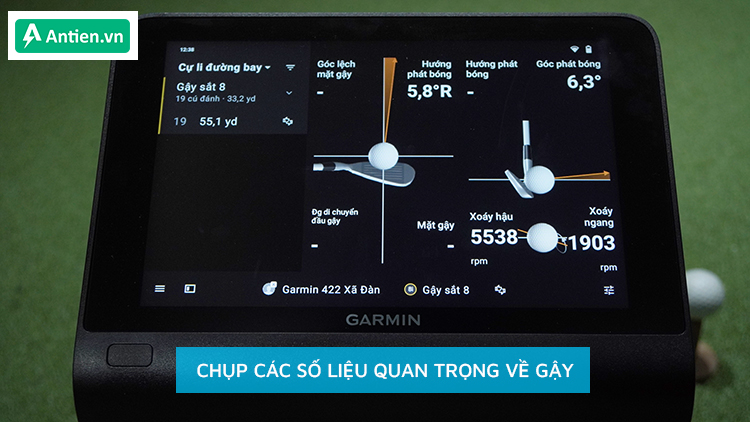 Thống kê hiệu suất từng gậy hiển thị trên màn hình sắc nét