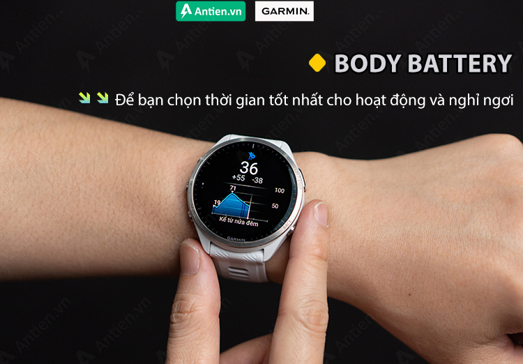 Body Battery giúp bạn tìm thời gian hoạt động và nghỉ ngơi tốt nhất 