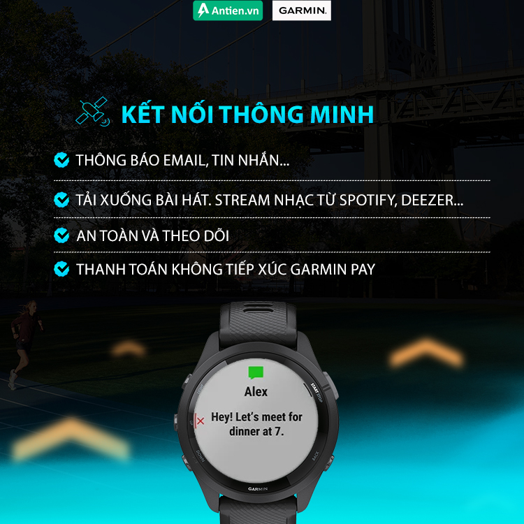 Ngay trên cổ tay nhận các thông báo thông minh về tin nhắn, cảnh báo, âm nhạc...