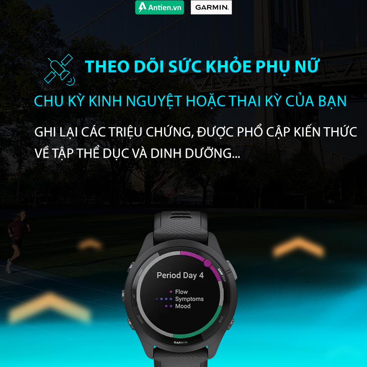 Theo dõi chu kỳ kinh nguyệt và thai sản qua ứng dụng miễn phí Garmin Connect