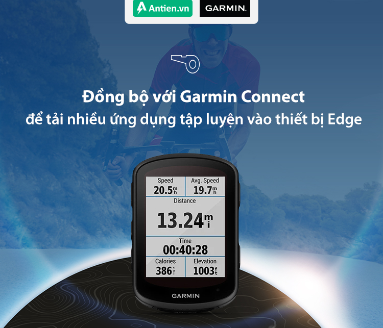 Garmin Connect cho phép bạn tải thêm nhiều ứng dụng tập luyện vào thiết bị, cho việc đạp xe trở nên thú vị