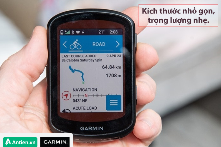 Edge 840 Solar sở hữu kích thước nhỏ gọn trong lòng bàn tay, dễ lắp đặt và gắn nhiều vị trí