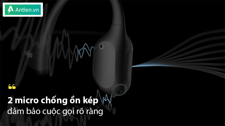 Cuộc gọi của bạn trở lên rõ ràng, trong trẻo nhờ 2 micro chống ồn kép trên tai nghe