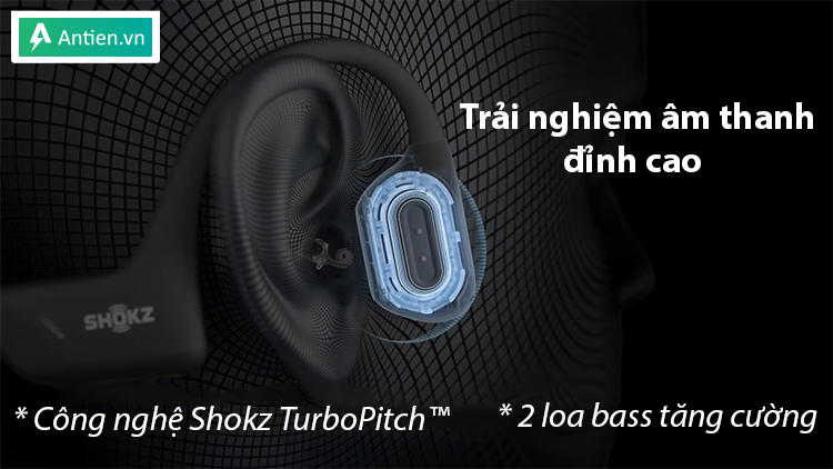 Công nghệ dẫn truyền âm thanh qua xương thế hệ thứ 9 trên Openrun Pro mang đến chất âm vượt trội, chân thực