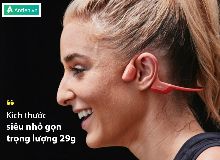 Tự do vận động nhờ kích thước nhỏ gọn, không vướng víu của tai nghe Openrun Pro