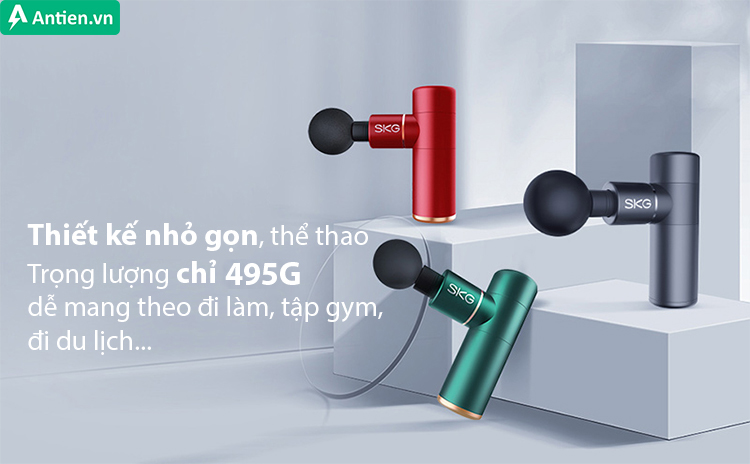 SKG F3-En sở hữu thiết kế nhỏ gọn, trọng lượng nhẹ để dễ mang đi bất cứ đâu