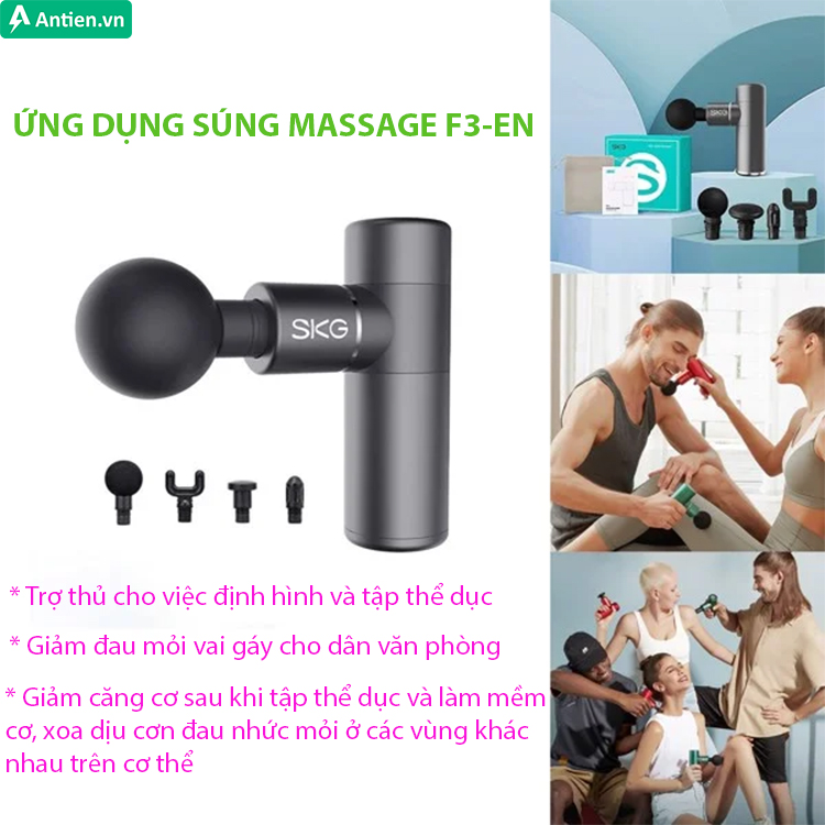Máy massage body F3-EN SKG là trợ thủ đắc lực cho dân thể thao, văn phòng...
