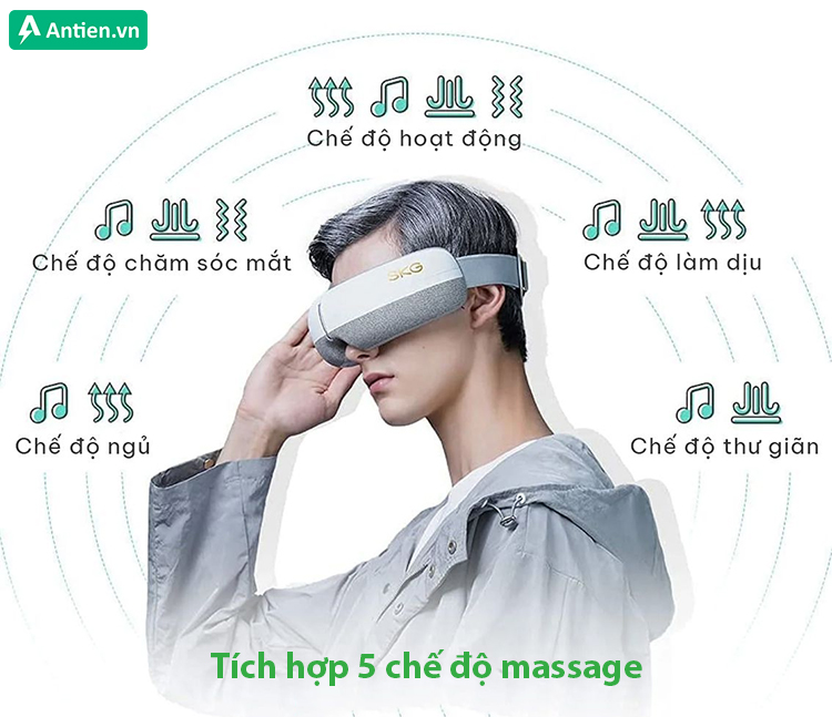 Lựa chọn từ 5 chế độ massage tùy theo nhu cầu của bạn
