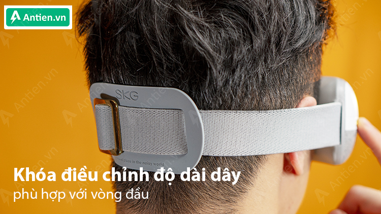 Khóa điều chỉnh độ dài dây phù hợp với vòng đầu của mỗi người