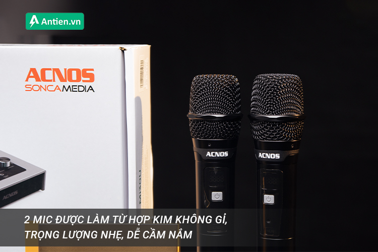 Cặp mic của Mi30U sử dụng chất liệu bền bỉ, không gây khó chịu khi cầm nắm thời gian dài