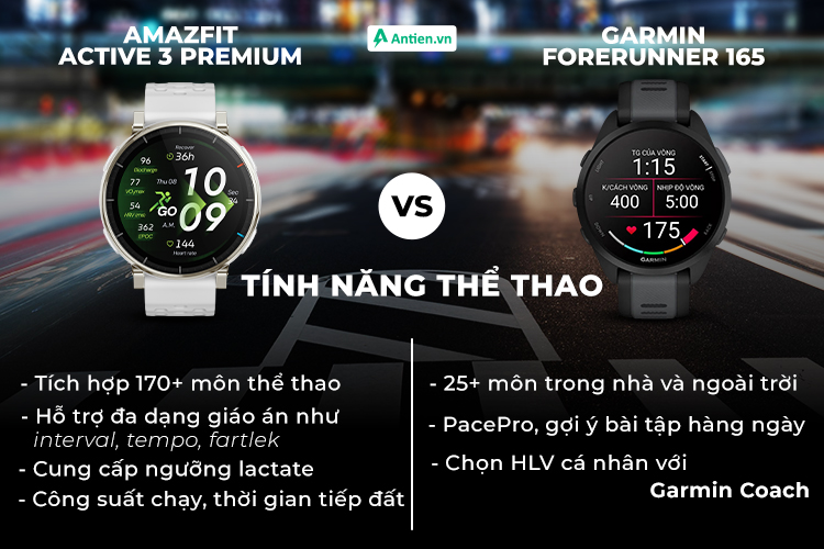 Active 3 hỗ trợ tới hơn 170 bộ môn thể thao khác nhau