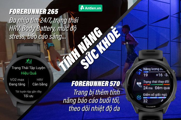 Đều là những trợ lý sức khoẻ cá nhân trên cổ tay, nhưng Forerunner 570 còn bổ sung thêm nhiều tính năng mới hấp dẫn