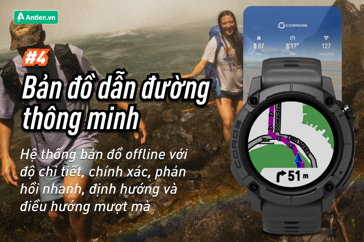 Dẫn lối chuẩn xác với hệ thống bản đồ offline chi tiết, chính xác và phản hồi nhanh