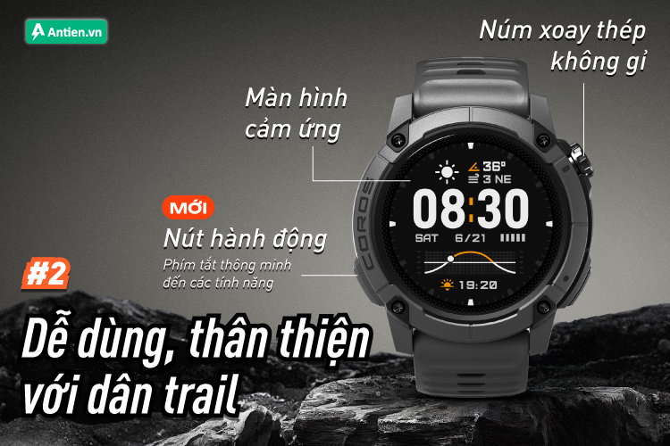 hệ thống nút bấm siêu tiện lợi hỗ trợ bạn tuỳ chỉnh các tính năng nhanh gọn trong mọi điều kiện thời tiết