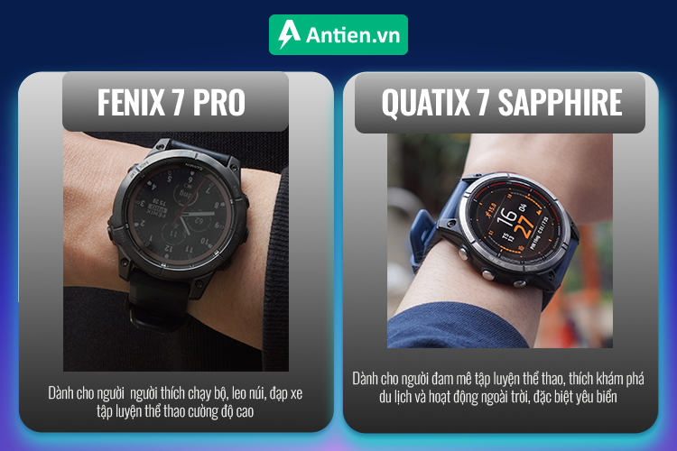Cả Fenix 7 Pro và Quatix 7 Sapphire là những "cỗ máy đa nhiệm", lựa chọn theo nhu cầu của bạn