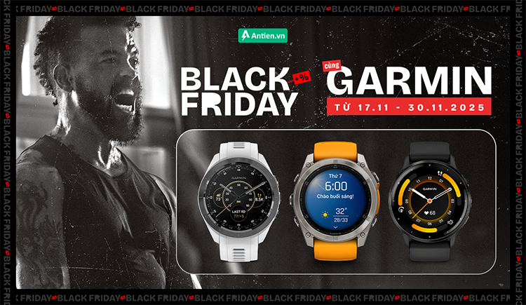 Black Friday Garmin, giảm khủng tới 20% tại Antien.vn, từ 17/11 - 30/11/2025
