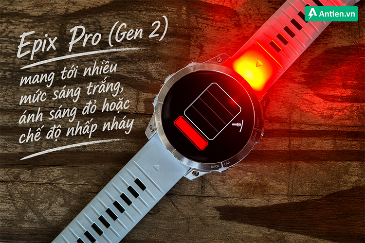 Nhiều chế độ đèn LED trên Epix Pro Gen 2 sẽ giúp bạn an tâm tập luyện về đêm