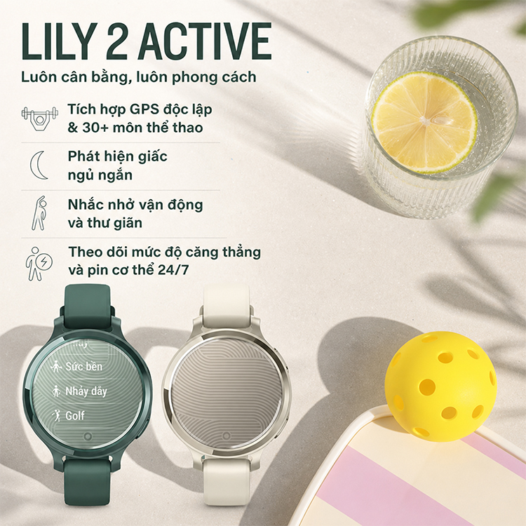 Lily 2 Active nhỏ gọn nhưng vẫn nổi bật với tính năng cho nữ giới