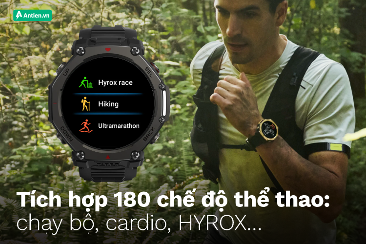 Thoả sức phiêu lưu với 180+ chế độ thể thao, hoạt động hiệu quả từ độ sâu đại dương đến đỉnh núi