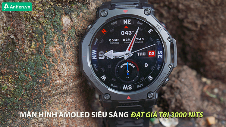 Màn hình AMOLED sống động, thể hiện thông tin rõ nét trong mọi điều kiện sáng