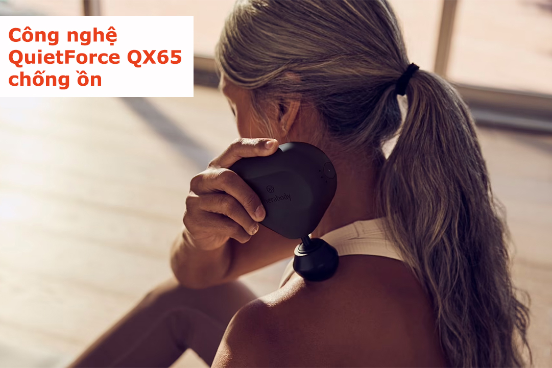 Công nghệ QuietForce QX65 chống ồn trên Therabody Theragun Prime